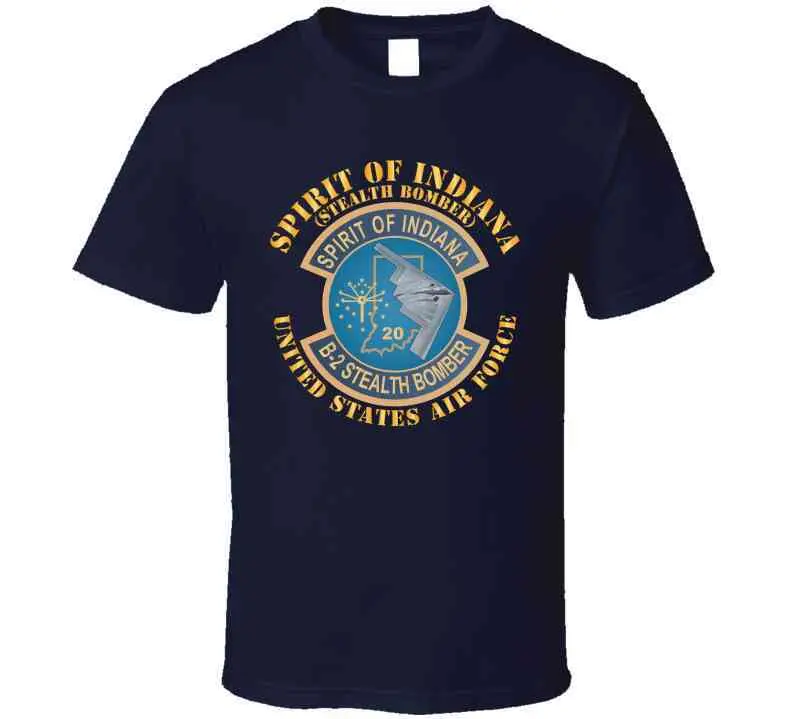 Usaf - B2 - Spirit Of Indiana - Stealth Bomber X 300 T Shirt 4