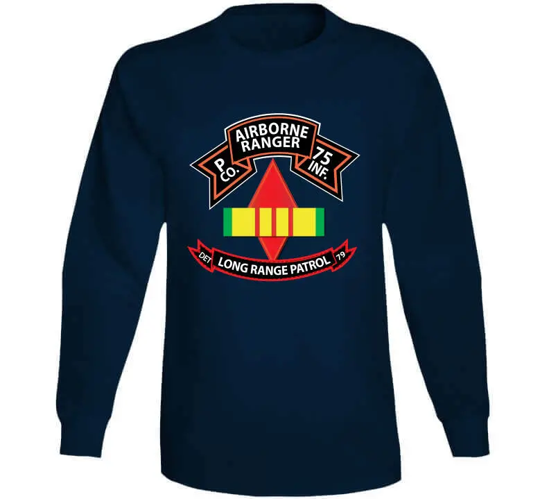 Commemorative Vietnam War T-shirt showcasing the 75th Ranger Regiment, 5th Infantry Division, LRS-D, and Vietnam Service Ribbon - Image 13