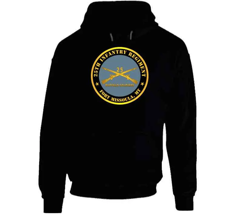 Army - 25Th Infantry Regiment - Fort Missoula, Mt - Buffalo Soldiers W Inf Branch V1 - Hoodie 1