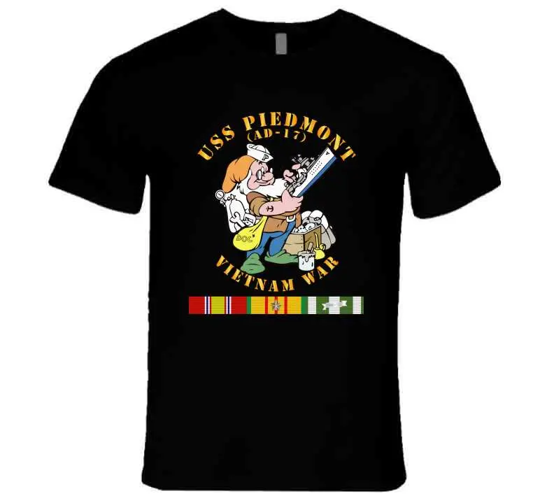 Vietnam War USS Piedmont AD-17 Navy Women's T-Shirt - Image 9