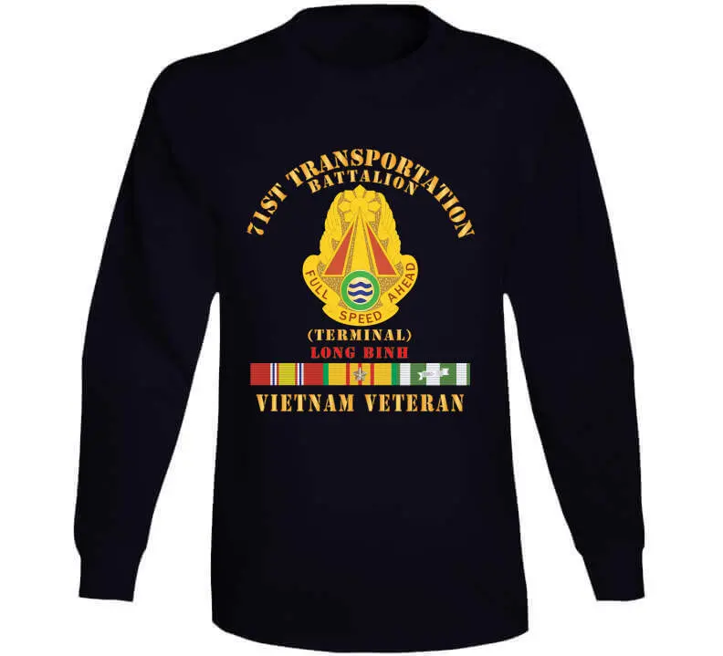 Vietnam War Veteran T-Shirt Honoring the 71st Transportation Battalion at Long Binh Terminal - Image 12
