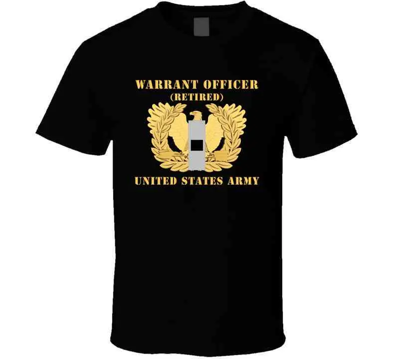 Army - Warrant Officer - W01 - Retired - Flat - Eagle And Bar X 300 T Shirt 2