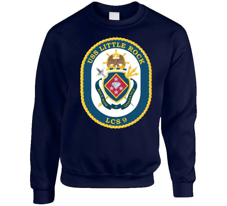 USS Little Rock (LCS-9) Navy-Inspired Classic T-Shirt, Crewneck Sweatshirt, Hoodie, and Long-Sleeve Top - Image 7