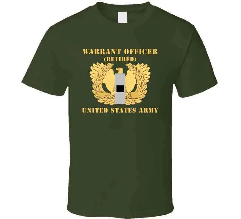 Army - Warrant Officer - W01 - Retired - Flat - Eagle And Bar X 300 T Shirt 3