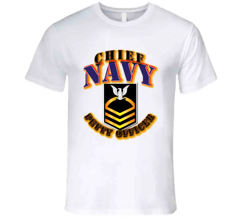 Premium Navy Blue E7 Chief Petty Officer T-Shirt - Image 2