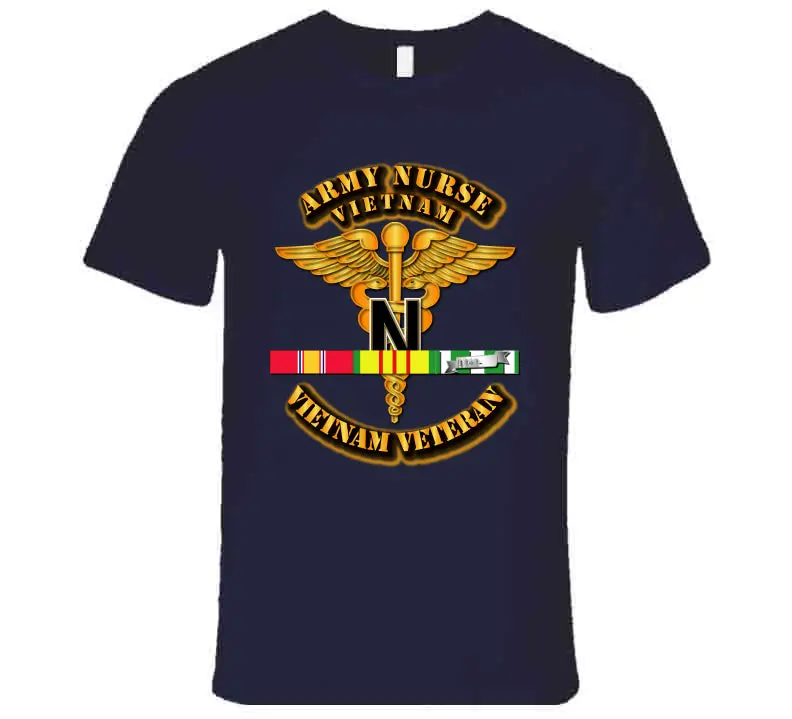 Nurse W Vietnam Svc Ribbons - T-Shirts - Premium 4