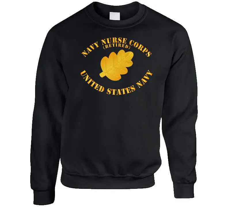 Navy Nurse Corps Retired Pin Apparel – Classic T-Shirt, Crewneck Sweatshirt, Hoodie & Long Sleeve Top - Image 6