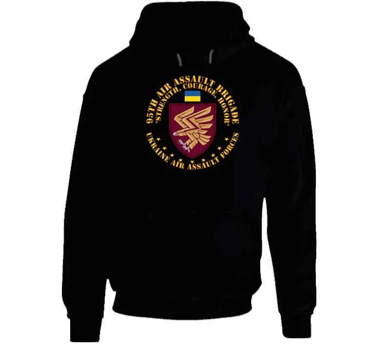 Ukraine 95th Air Assault Brigade Patriotic T-Shirt – Strength, Courage, Honor - Image 9