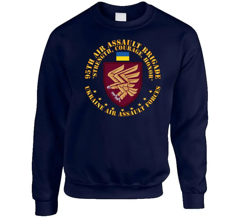 Ukraine 95th Air Assault Brigade Patriotic T-Shirt – Strength, Courage, Honor - Image 7