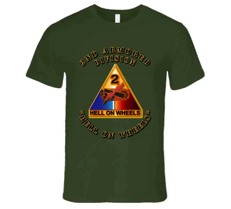 Premium Hell on Wheels T-Shirt Featuring 2nd Armored Division SSI - Image 3