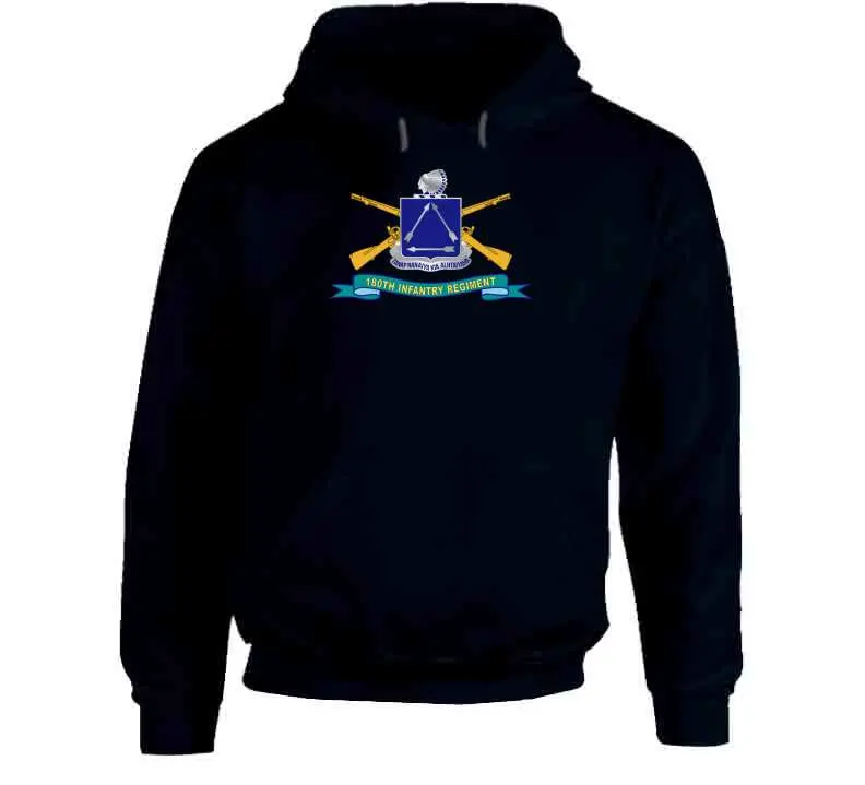 Classic crewneck tee, hoodie, long sleeve, and sweatshirt featuring the 180th Infantry Regiment's BR ribbon design - Image 10