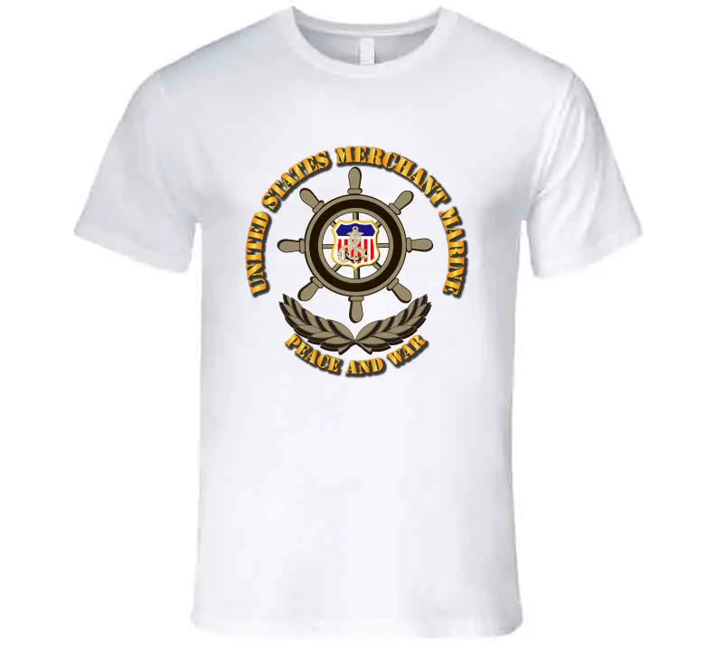 US Merchant Marine 'Peace and War' Color Shield Apparel – Premium T-Shirt & Hoodie - Image 3