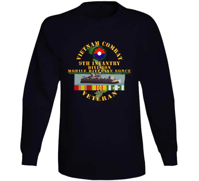 Vietnam War Veteran T-Shirt Honoring the 9th Infantry Division's Mobile Riverine Force - Image 12