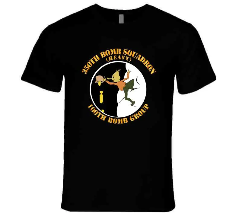 Vintage-Style WWII T-Shirt Honoring the 350th Bomb Squadron, 100th Bomb Group, U.S. Army Air Corps – Premium Cotton Tee & Hoodie - Image 10