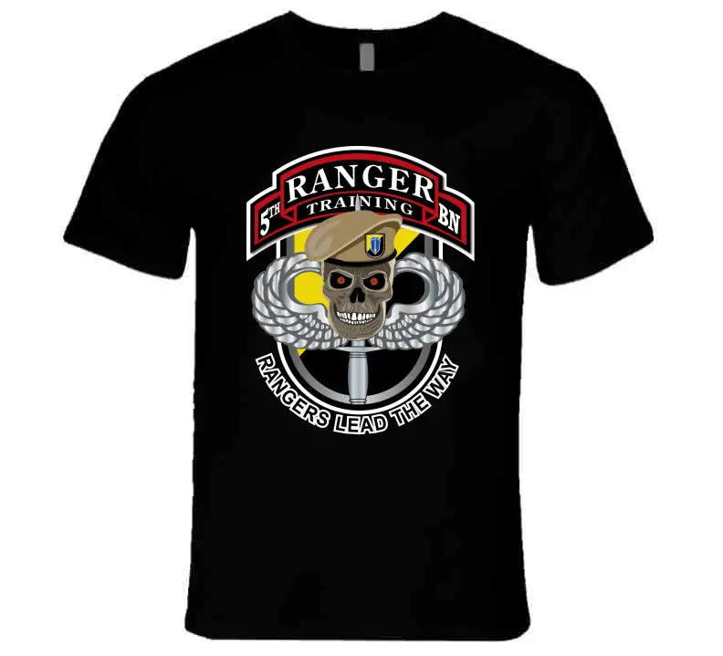 Sof - 5Th Ranger Tng Bn W Skull - Beret - Sm - T-Shirts - Premium 1