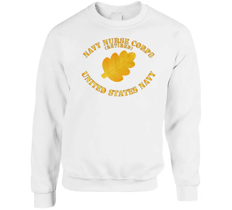Navy Nurse Corps Retired Pin Apparel – Classic T-Shirt, Crewneck Sweatshirt, Hoodie & Long Sleeve Top - Image 8