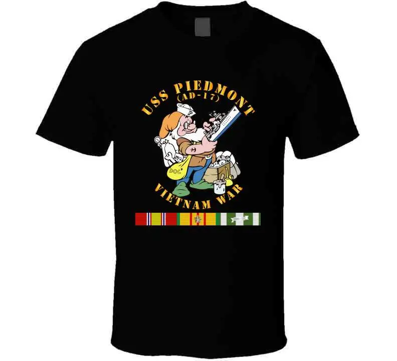 Vietnam War USS Piedmont AD-17 Navy Women's T-Shirt - Image 2