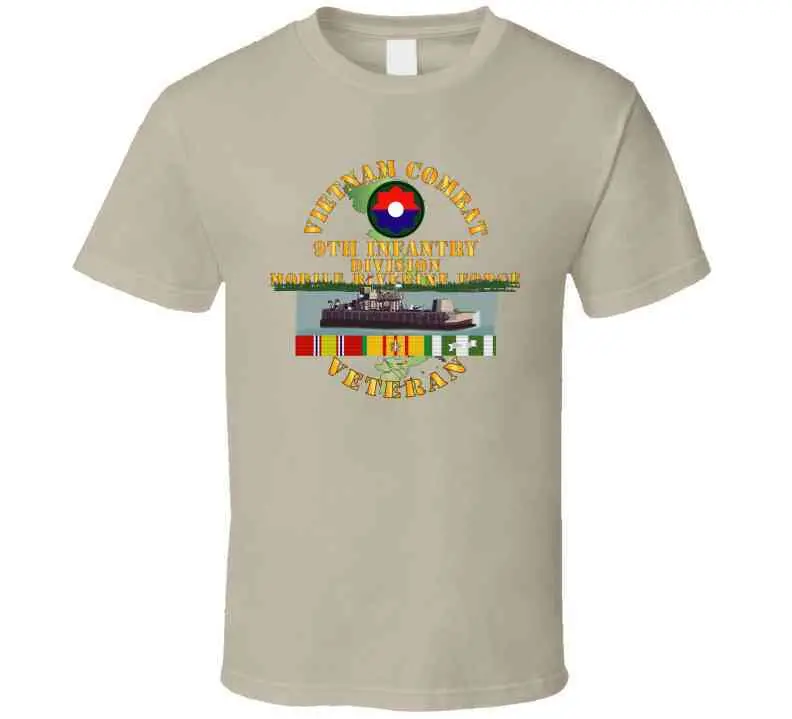 Army - Vietnam Combat Vet W 9Th Inf Div - Mobile Riverine Force W Vn Svc T Shirt 4