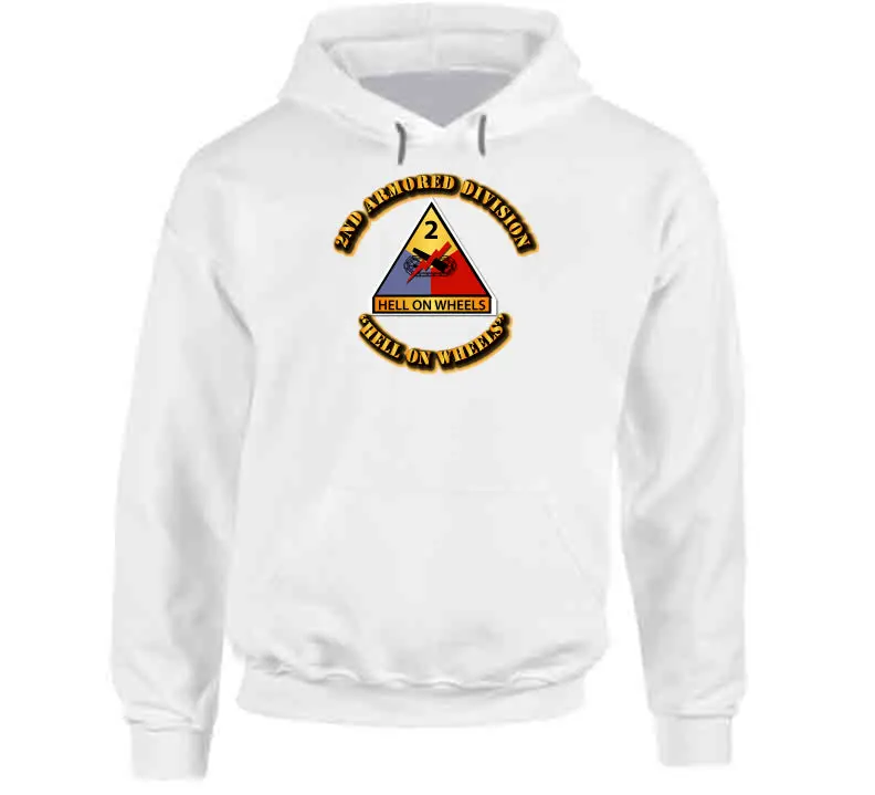 Hell on Wheels Hoodie Featuring 2nd Armored Division SSI