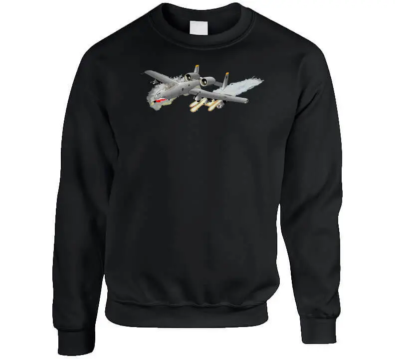 USAF A-10 Thunderbolt II Attack Jet T-Shirt, Crewneck Sweatshirt, Hoodie & Long Sleeve Apparel - Image 6