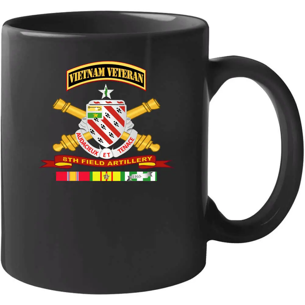Veteran Long Sleeve T-Shirt – 8th Field Artillery Army Unit with Vietnam Service Ribbon and Vet Tab - Image 15