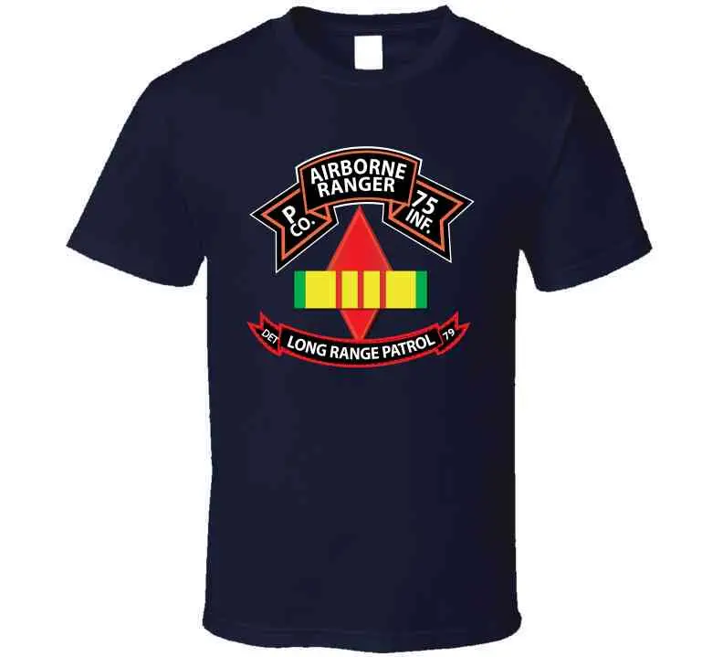 Ssi - Vietnam - P Co 75Th Ranger - 5Th Infantry Division - Vn Ribbon - Lrsd X 300 T Shirt 3