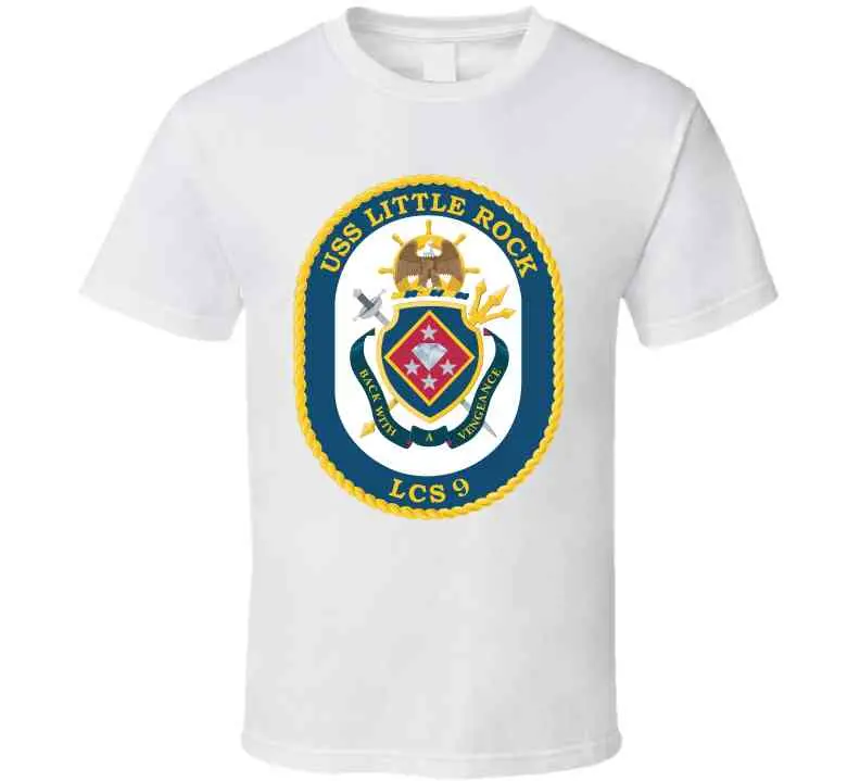 USS Little Rock (LCS-9) Navy-Inspired Classic T-Shirt, Crewneck Sweatshirt, Hoodie, and Long-Sleeve Top - Image 4