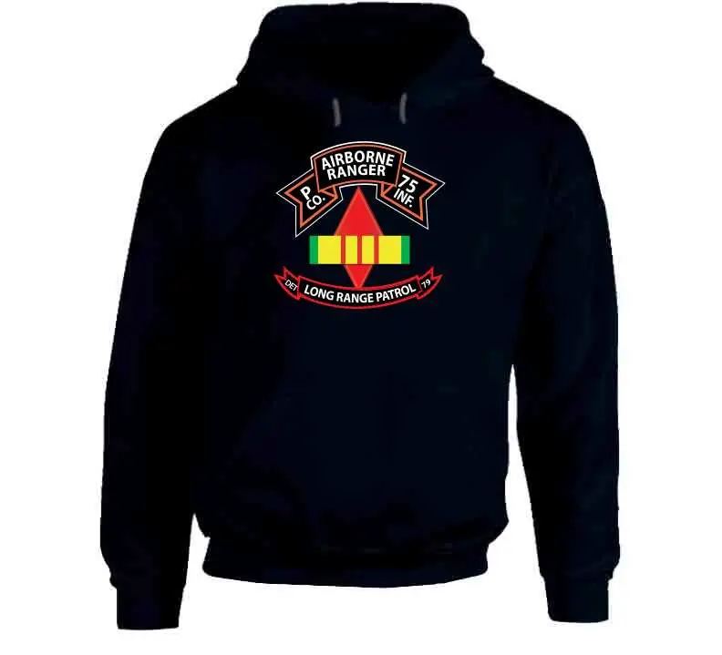 Commemorative Vietnam War T-shirt showcasing the 75th Ranger Regiment, 5th Infantry Division, LRS-D, and Vietnam Service Ribbon - Image 10