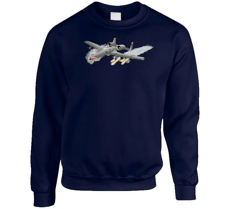 USAF A-10 Thunderbolt II Attack Jet T-Shirt, Crewneck Sweatshirt, Hoodie & Long Sleeve Apparel - Image 7