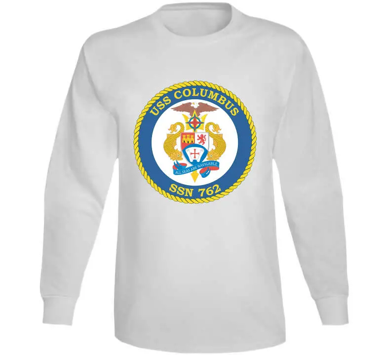 USS Columbus SSN-762 Navy-Themed Apparel – Classic Crewneck T-Shirt, Hoodie, Long-Sleeve Top, and Sweatshirt - Image 14