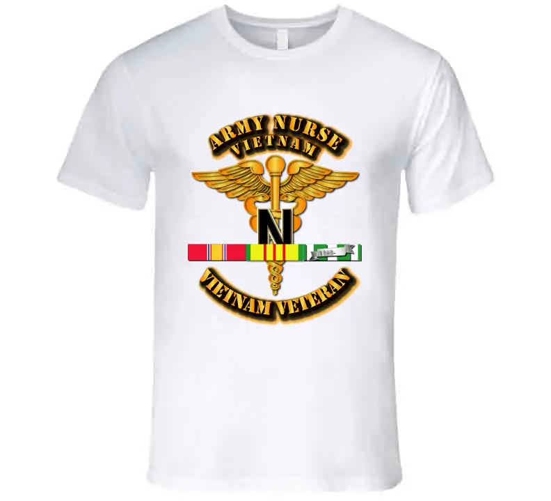 Nurse W Vietnam Svc Ribbons - T-Shirts - Premium 2