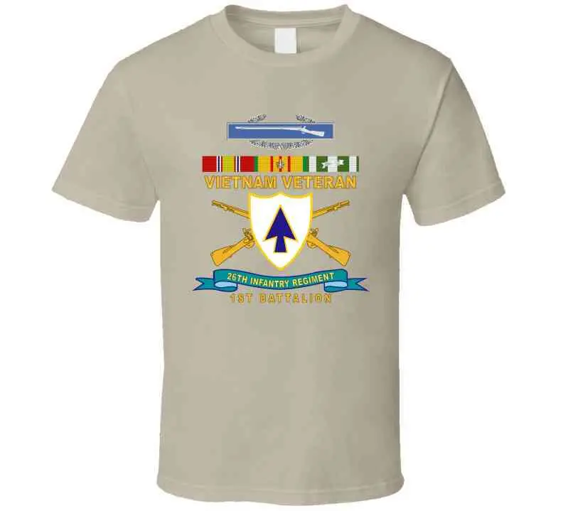 Army - 26Th Infantry Regiment - Dui W Br - Ribbon - Top - 1St Bn W Cib Vn Svc X 300 T Shirt 4