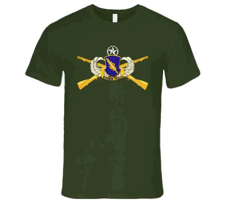 Official-style 504th Infantry Regiment airborne T-shirt featuring a detailed embroidered Airborne badge, no text design, premium 300gsm cotton - Image 18