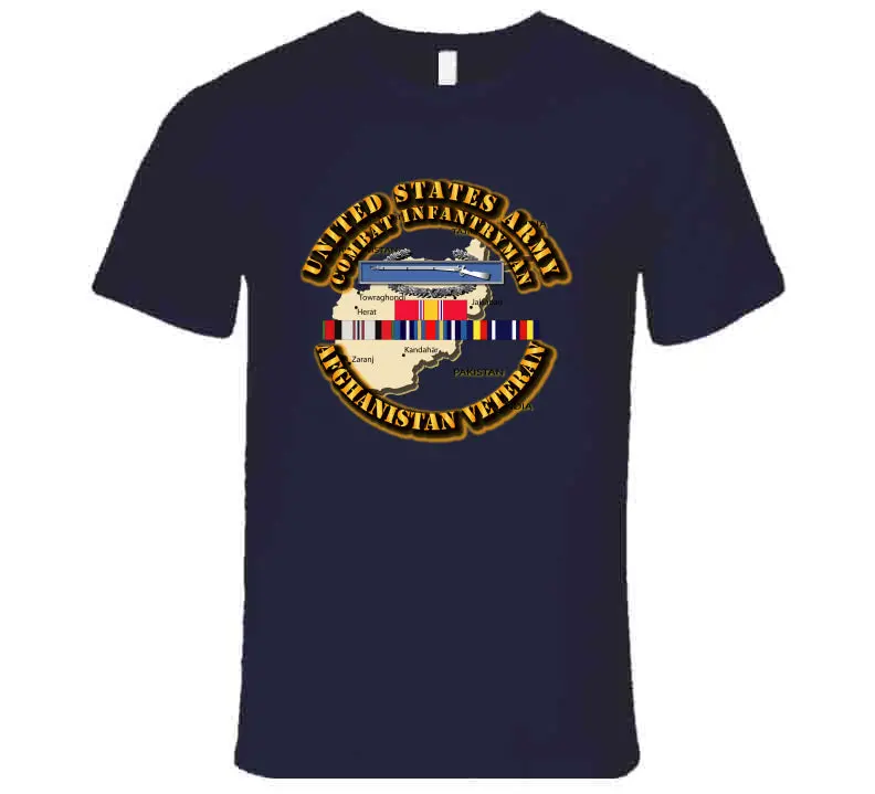 Premium Combat Infantryman T-Shirt Featuring Afghanistan Service Ribbons - Image 4