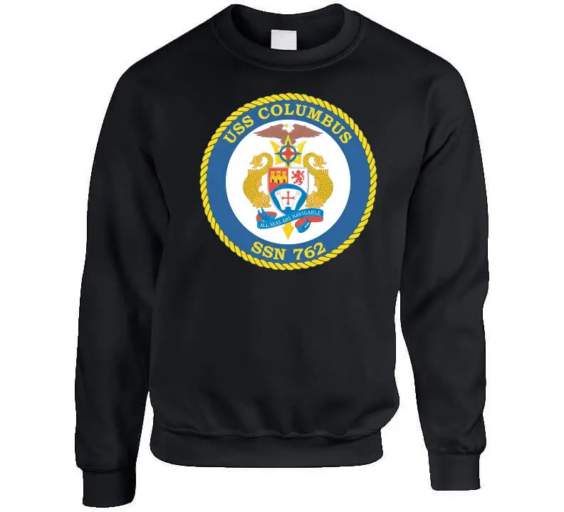 USS Columbus SSN-762 Navy-Themed Apparel – Classic Crewneck T-Shirt, Hoodie, Long-Sleeve Top, and Sweatshirt - Image 6