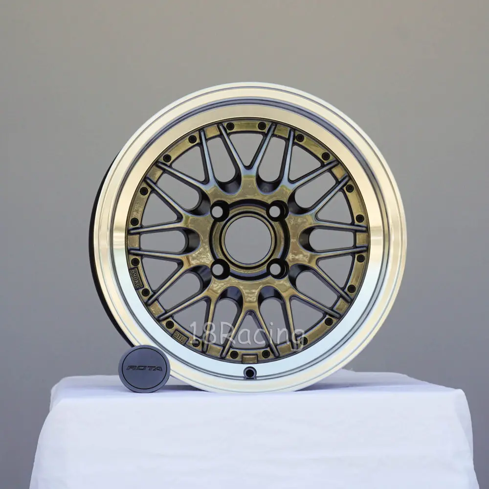 Rota Wheels Kensei 1570 4X95.25 25 57.1  Hyperblack With Polish Lip 1