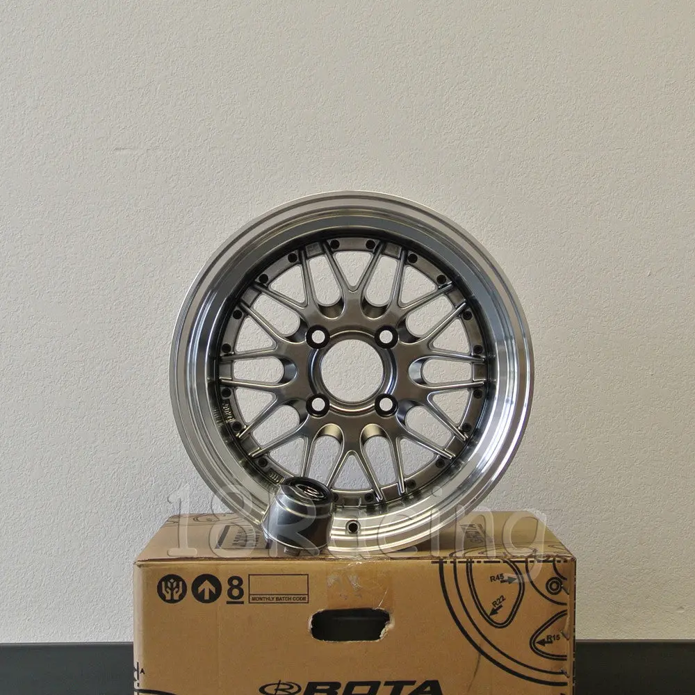 Rota Wheels Kensei 1580 4X114.3 0 73 Hyperblack With Polish Lip 1