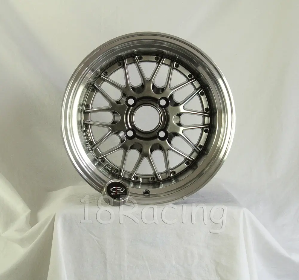 Rota Wheels Kensei 1590 4X114.3 0 73 Hyperblack With Polish Lip 1