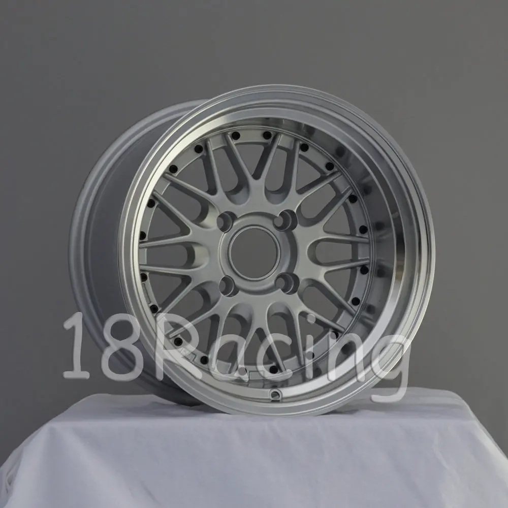 Rota Wheels Kensei 1590 4X100 -15 67.1 Silver With Polish Lip 1