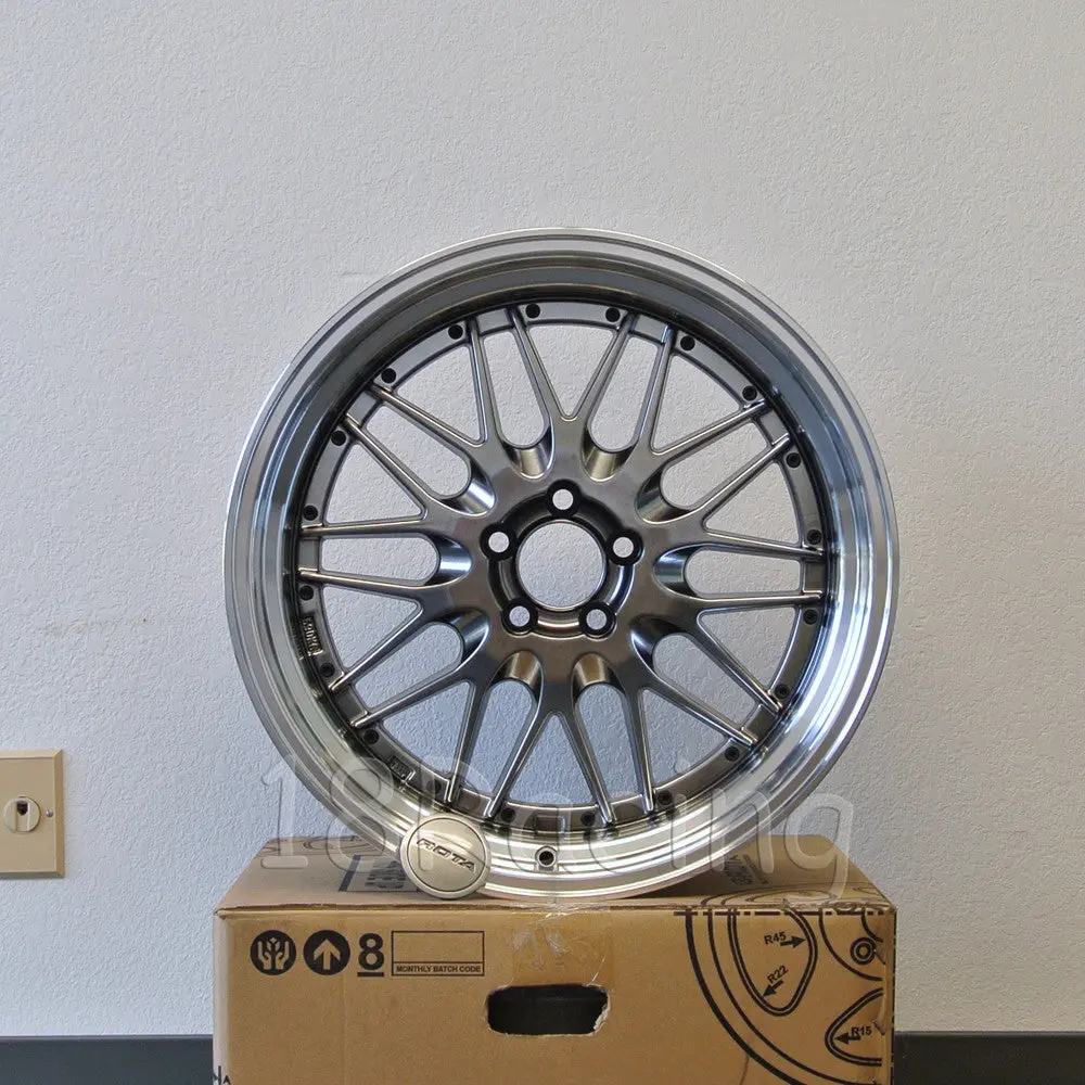 Rota Wheels Kensei 1895 5X114.3 25 73 Hyperblack With Polish Lip 1