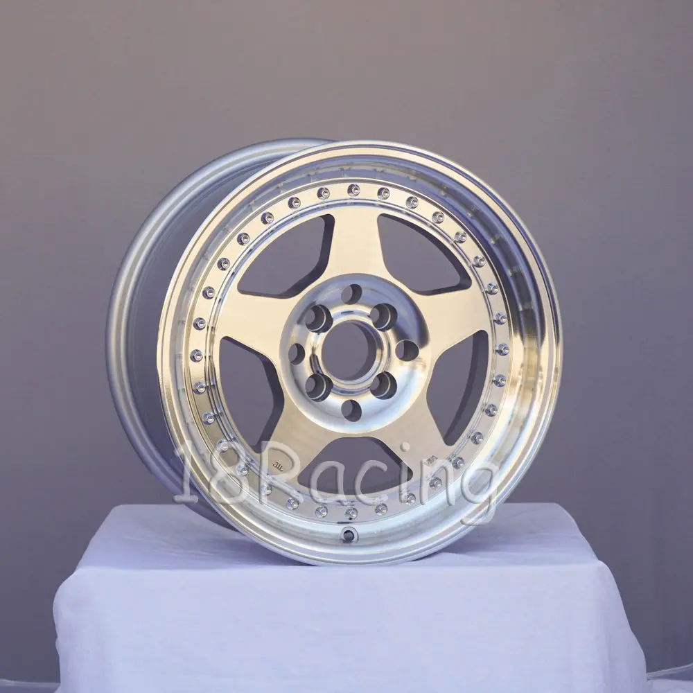 Rota Wheels Kyusha 1570 4X95.25 25 72.6 Full Polish Silver 1