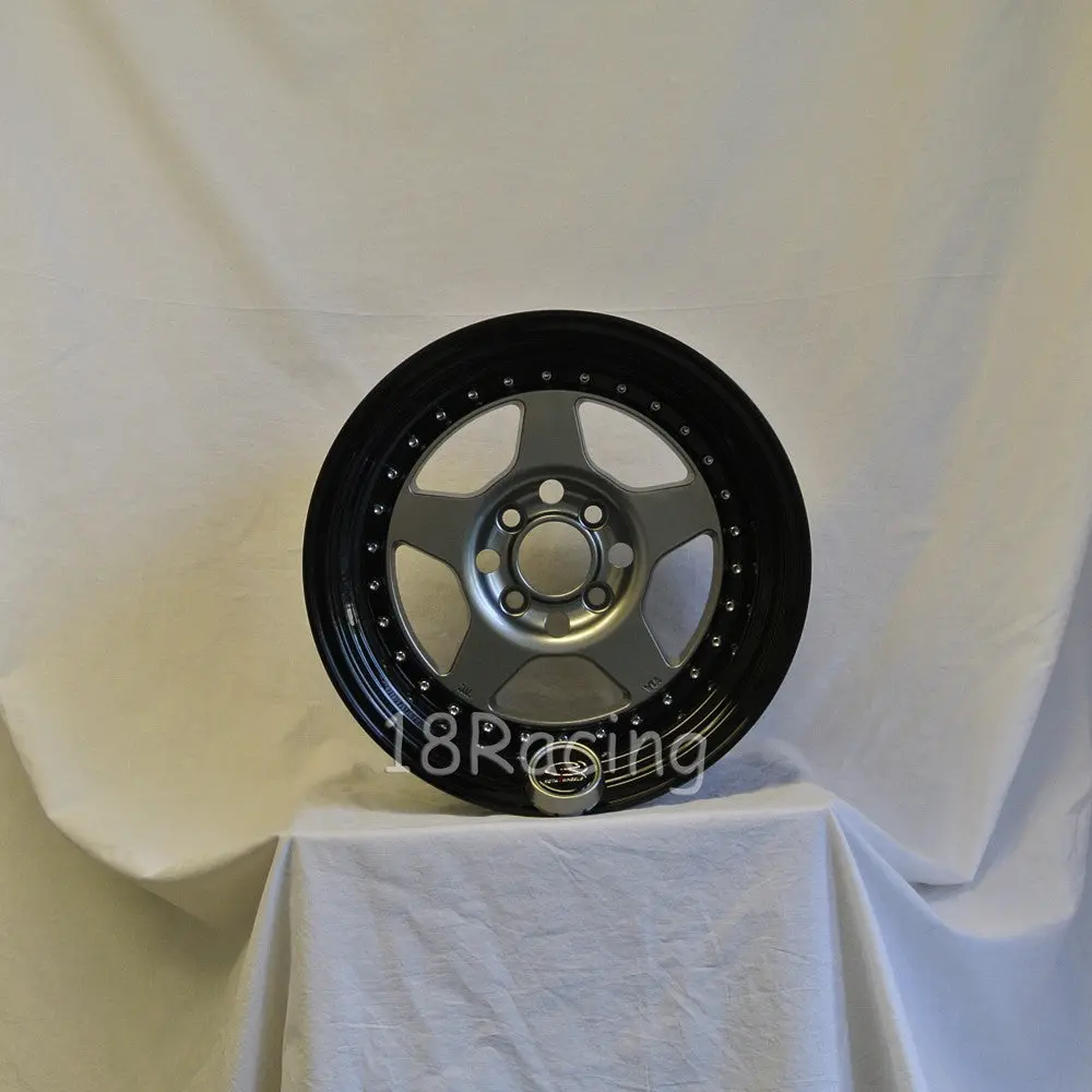 Rota Wheels Kyusha 1590 4X100 0 67.1 Steel Grey With Black Lip 1