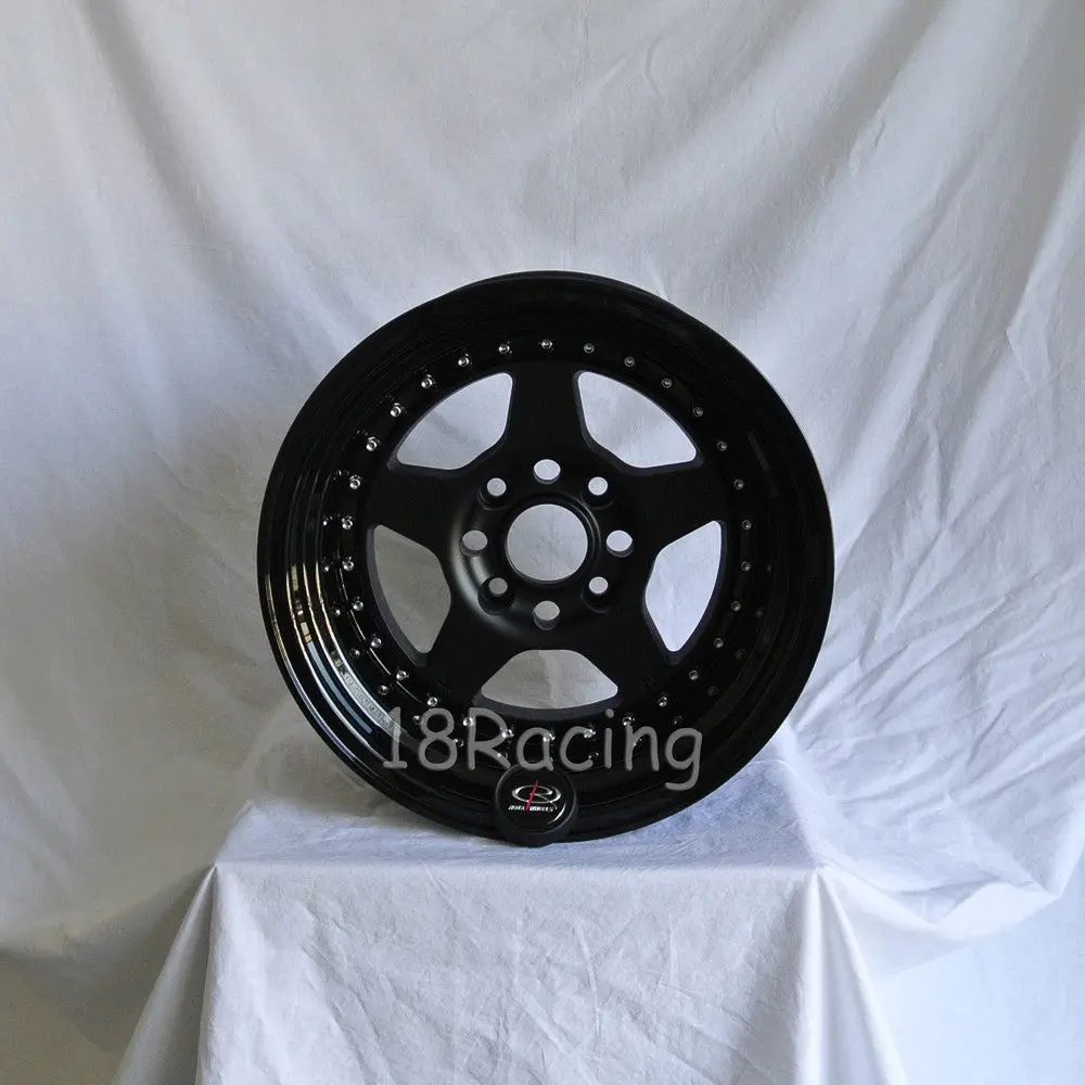 Rota Wheels Kyusha 1590 4X114.3 -15 73 Flat Black With Yamaha Black Lip 1