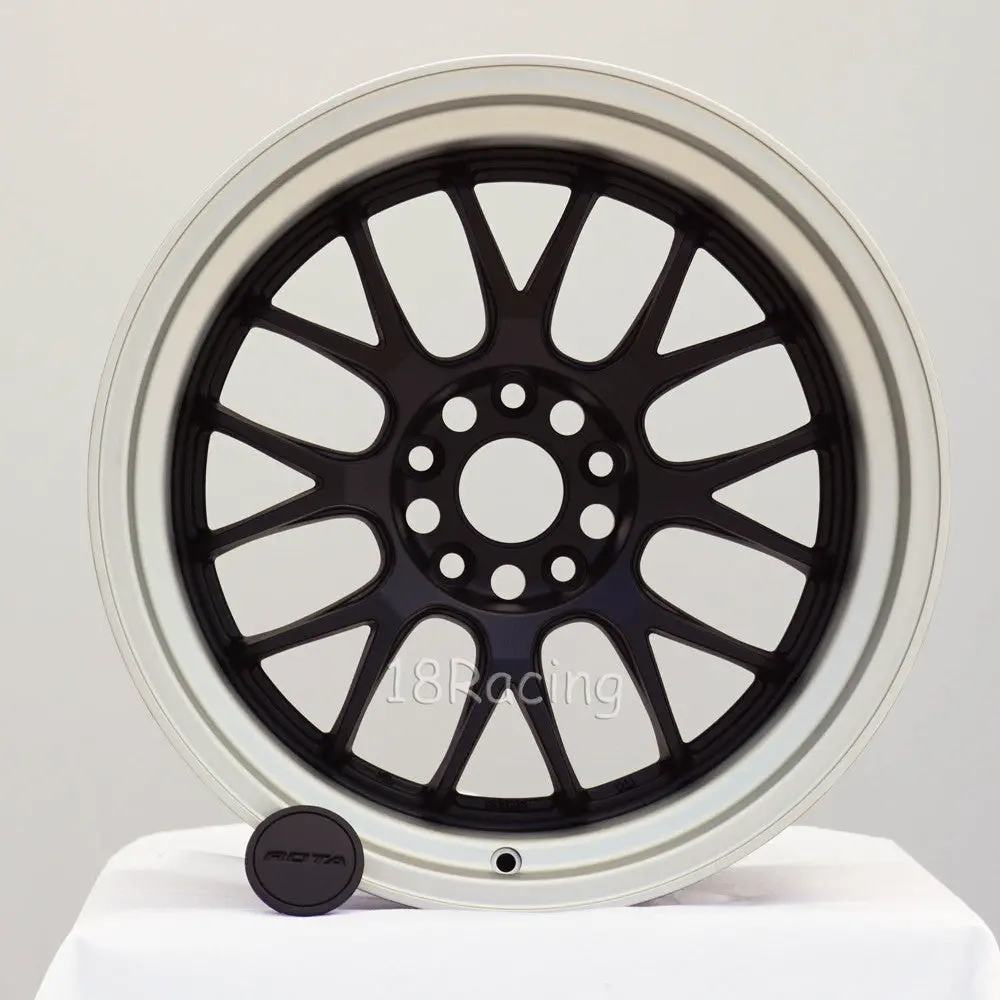 Rota Wheels Mxr-R2 1811 5X114.3 20 73 Flat Black With Silver Lip 1