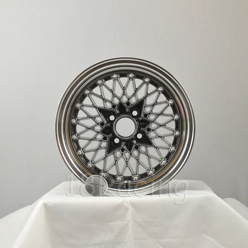 Rota Wheels Os Mesh 1570 4X110 20 73 Hyperblack With Polish Lip 1