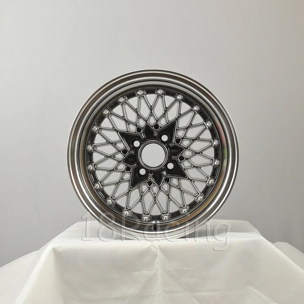 Rota Wheels Os Mesh 1570 4X100 35 67.1 Hyperblack With Polish Lip 1