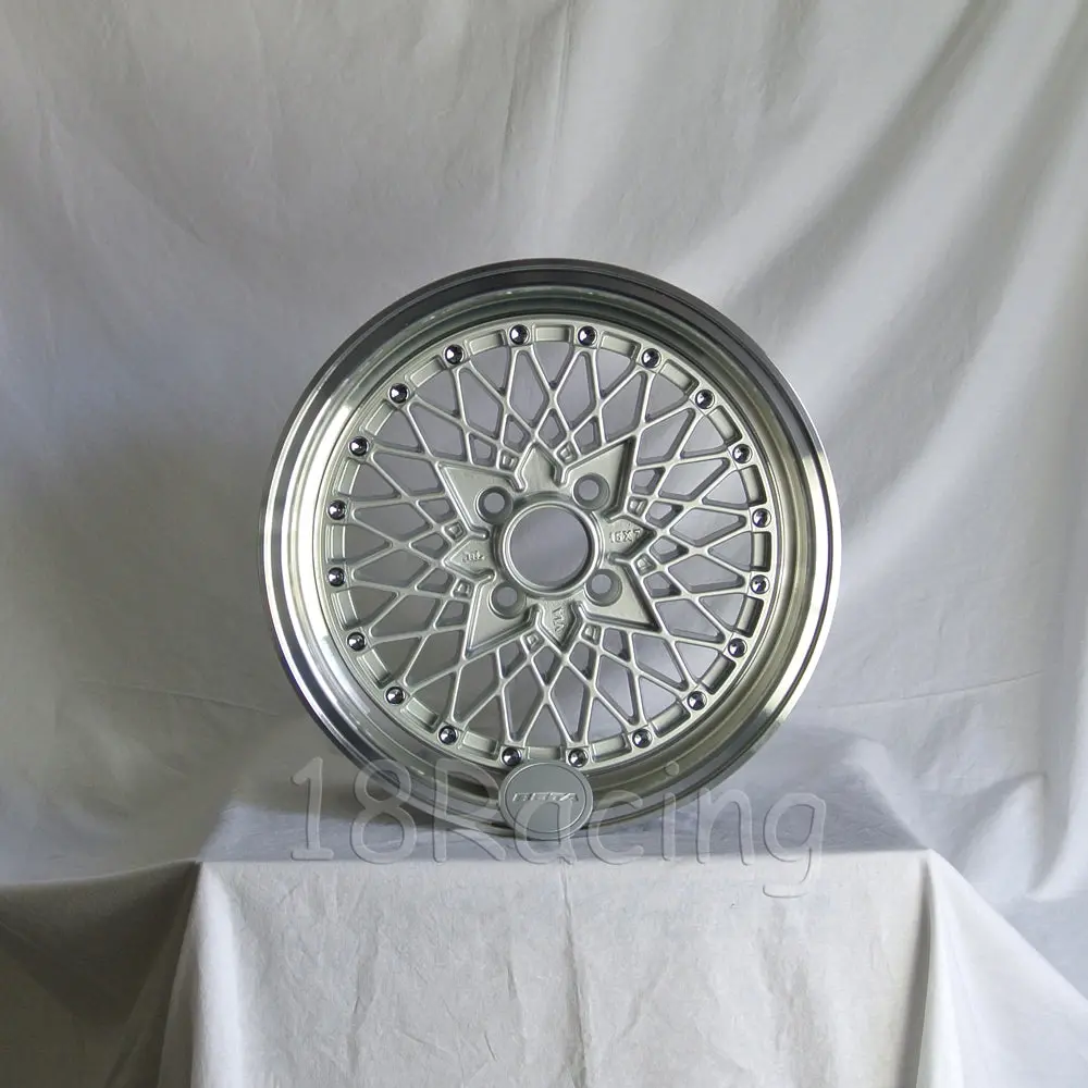 Rota Wheels Os Mesh 1570 4X100 35 67.1 Silver With Polish Lip 1