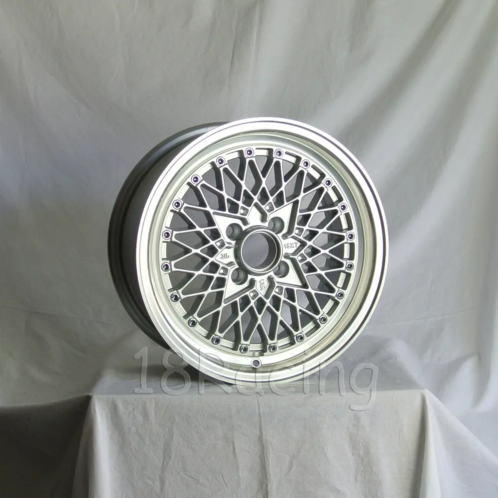 Rota Wheels Os Mesh 1580 4X114.3 10 73 Silver With Polish Lip 2