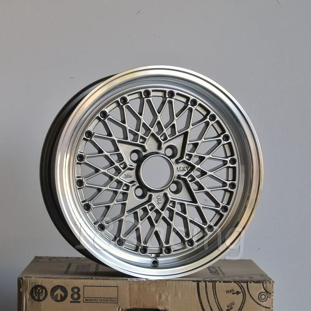 Rota Wheels Os Mesh 1570 4X95.25 25 57.1 Steel Grey With Polish Lip 1