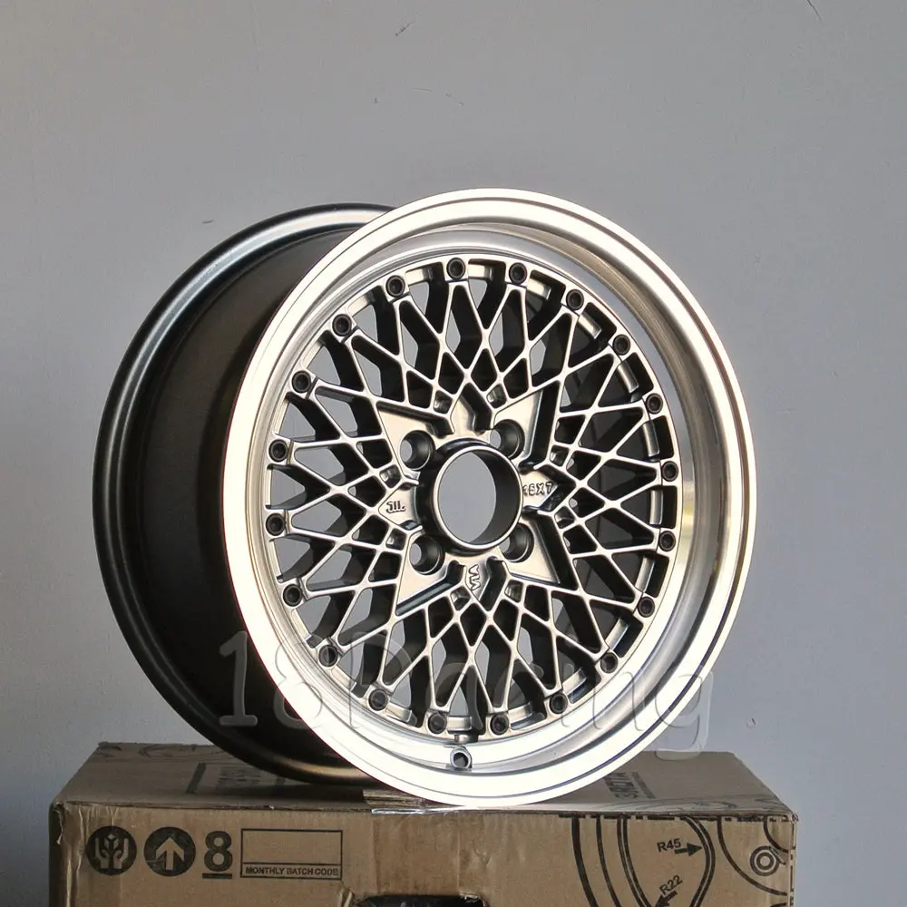 Rota Wheels Os Mesh 1570 4X100 25 57.1 Steel Grey With Polish Lip 1